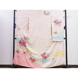 平和屋1■豪華振袖　刺繍　霞草花文　金銀糸　逸品　CAAC3138ev(振袖)