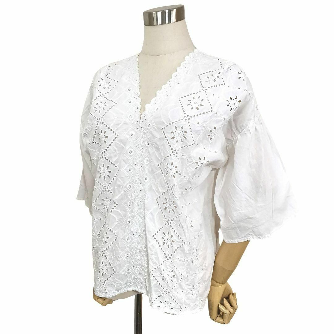 【F】Ray Cassin レイカズン レディース トップス 薄手 ホワイト レディースのトップス(Tシャツ(半袖/袖なし))の商品写真
