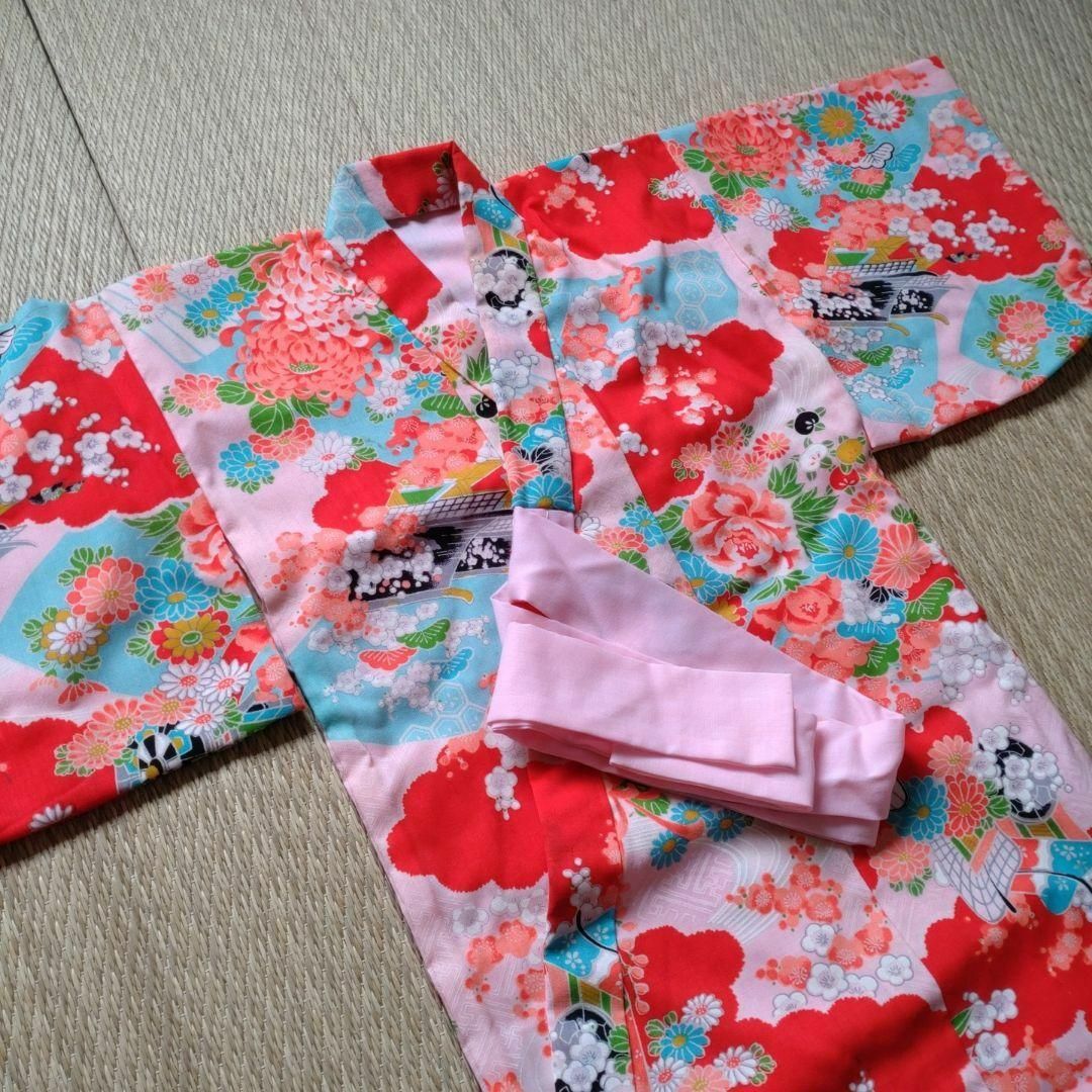 子供用　女児　着物　昭和レトロ　⑦ キッズ/ベビー/マタニティのキッズ服女の子用(90cm~)(和服/着物)の商品写真