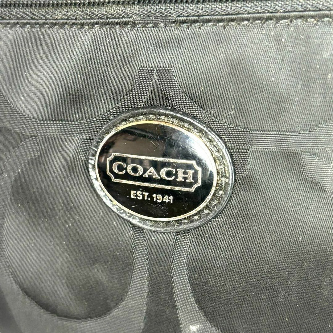 COACH(コーチ)のレア物　COACH　軽量　ナイロン製　ショルダーバッグ　F77408　ブラック レディースのバッグ(ショルダーバッグ)の商品写真