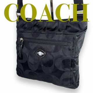 コーチ(COACH)のレア物　COACH　軽量　ナイロン製　ショルダーバッグ　F77408　ブラック(ショルダーバッグ)