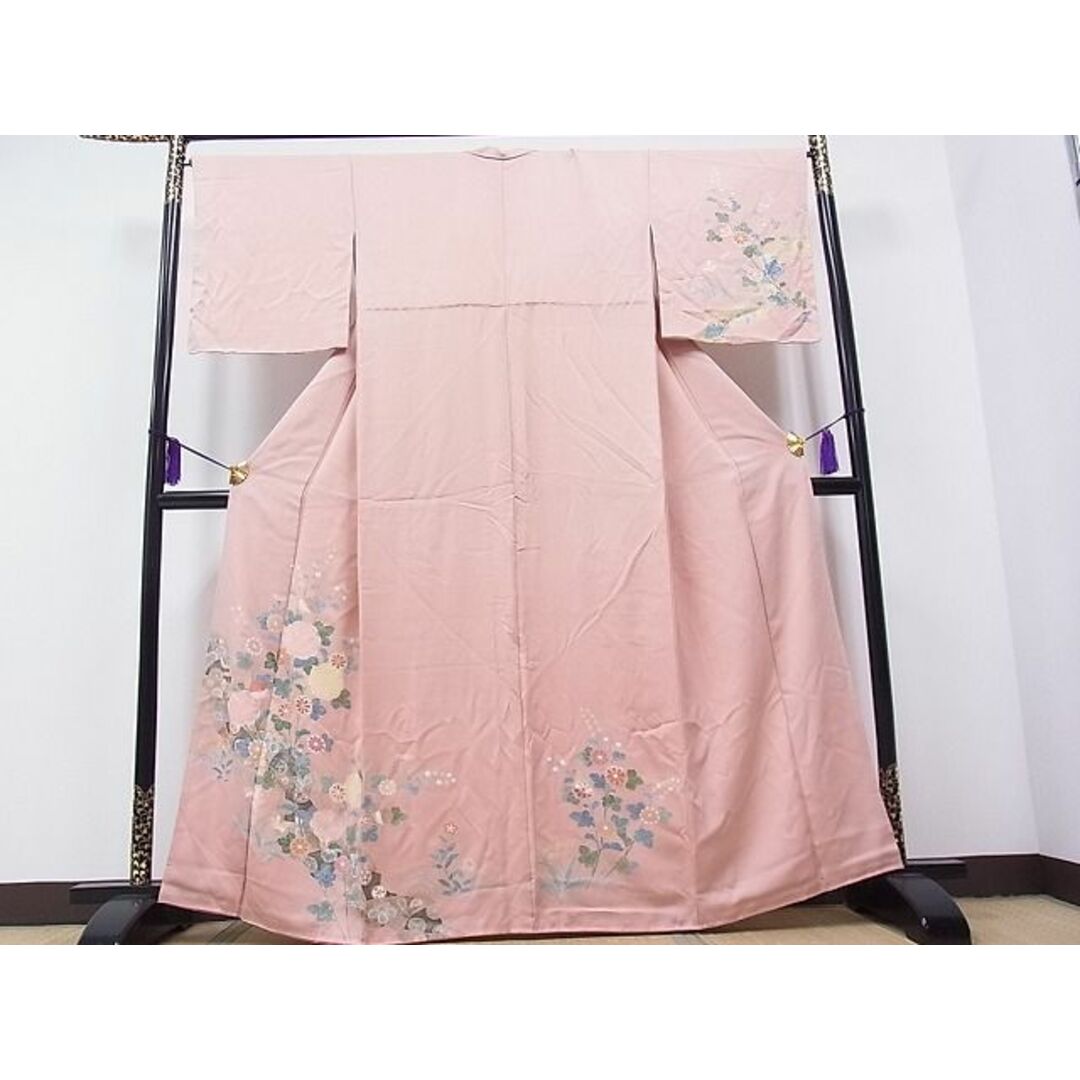 平和屋1■訪問着　絞り　道長枝花文　金彩　逸品　CAAC2177hy レディースの水着/浴衣(着物)の商品写真