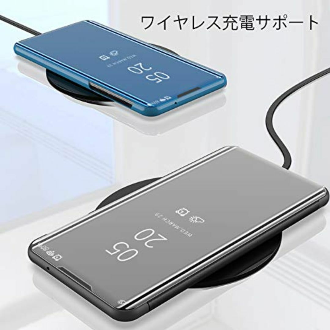 【色:紫】ケース Galaxy S20 Ultra,ミラー 手帳型  かわいい  スマホ/家電/カメラのスマホアクセサリー(その他)の商品写真