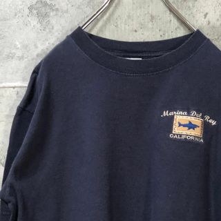 アンビル(Anvil)のMarina del Rey サメ 鮫 刺繍 ワンポイント Tシャツ(Tシャツ/カットソー(半袖/袖なし))