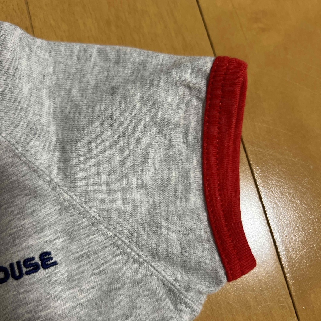 mikihouse(ミキハウス)のお値下げ中❁︎mikihouse ミキハウス バックロゴロンパース キッズ/ベビー/マタニティのベビー服(~85cm)(ロンパース)の商品写真