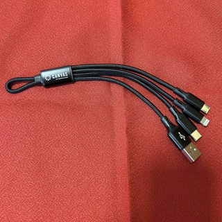19cm USBマルチ充電ケーブル USB Type-C Lighting