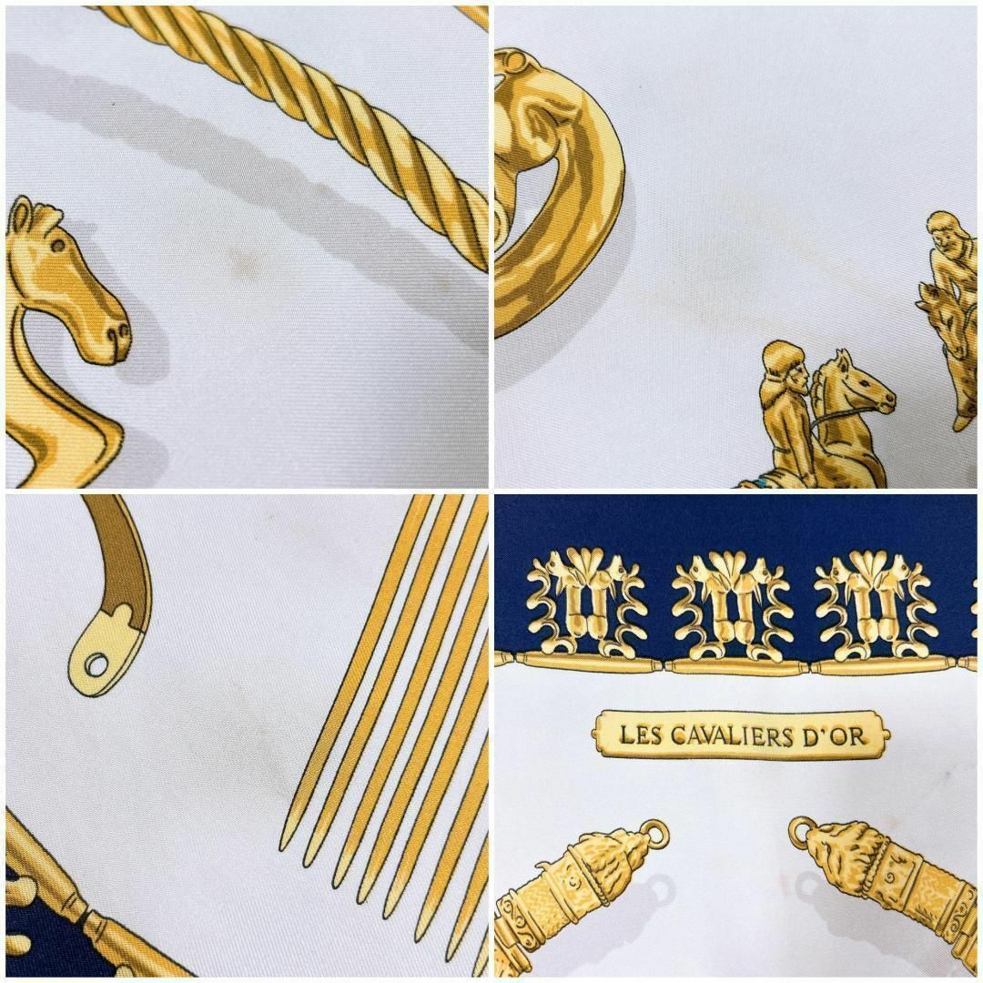 Hermes(エルメス)の☆HERMES エルメス シルクスカーフ LES CAVALIERS D'OR レディースのファッション小物(バンダナ/スカーフ)の商品写真