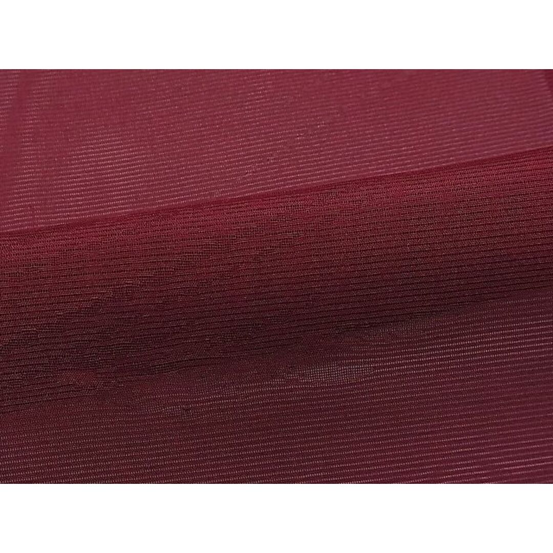 平和屋1■夏物　色無地　流水花紋絽　葡萄色　逸品　CAAC9328ua レディースの水着/浴衣(着物)の商品写真