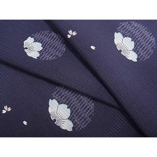 平和屋1■夏物　小紋　絽　雪輪花文　逸品　CAAC4466ch(着物)