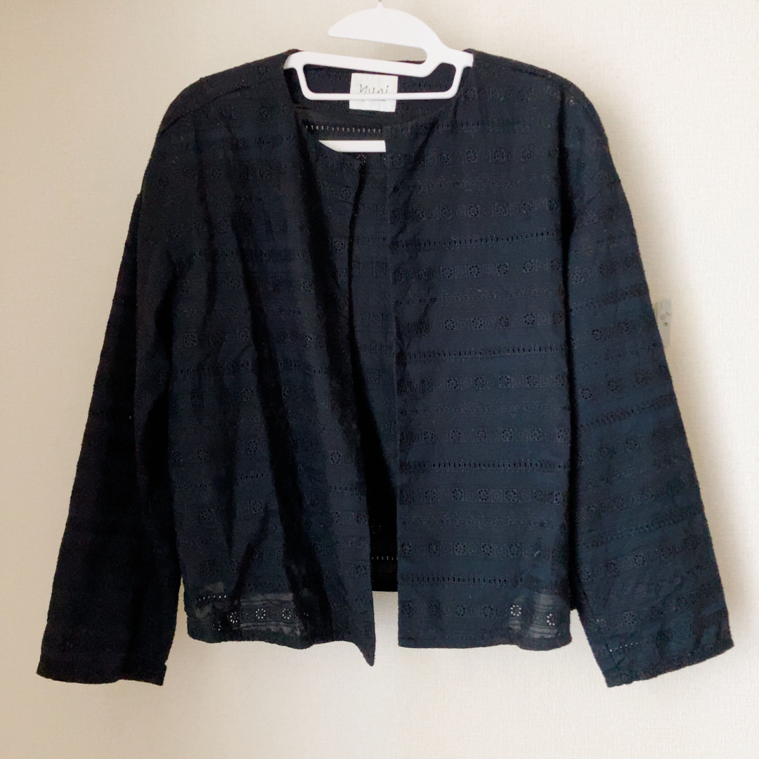 yuni(ユニ)のyuni 総刺繍ジャケット　羽織　綿100% レディースのジャケット/アウター(ノーカラージャケット)の商品写真