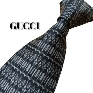 グッチ(Gucci)の★GUCCI★　グッチ　ブラック系　総柄　イタリア製(ネクタイ)