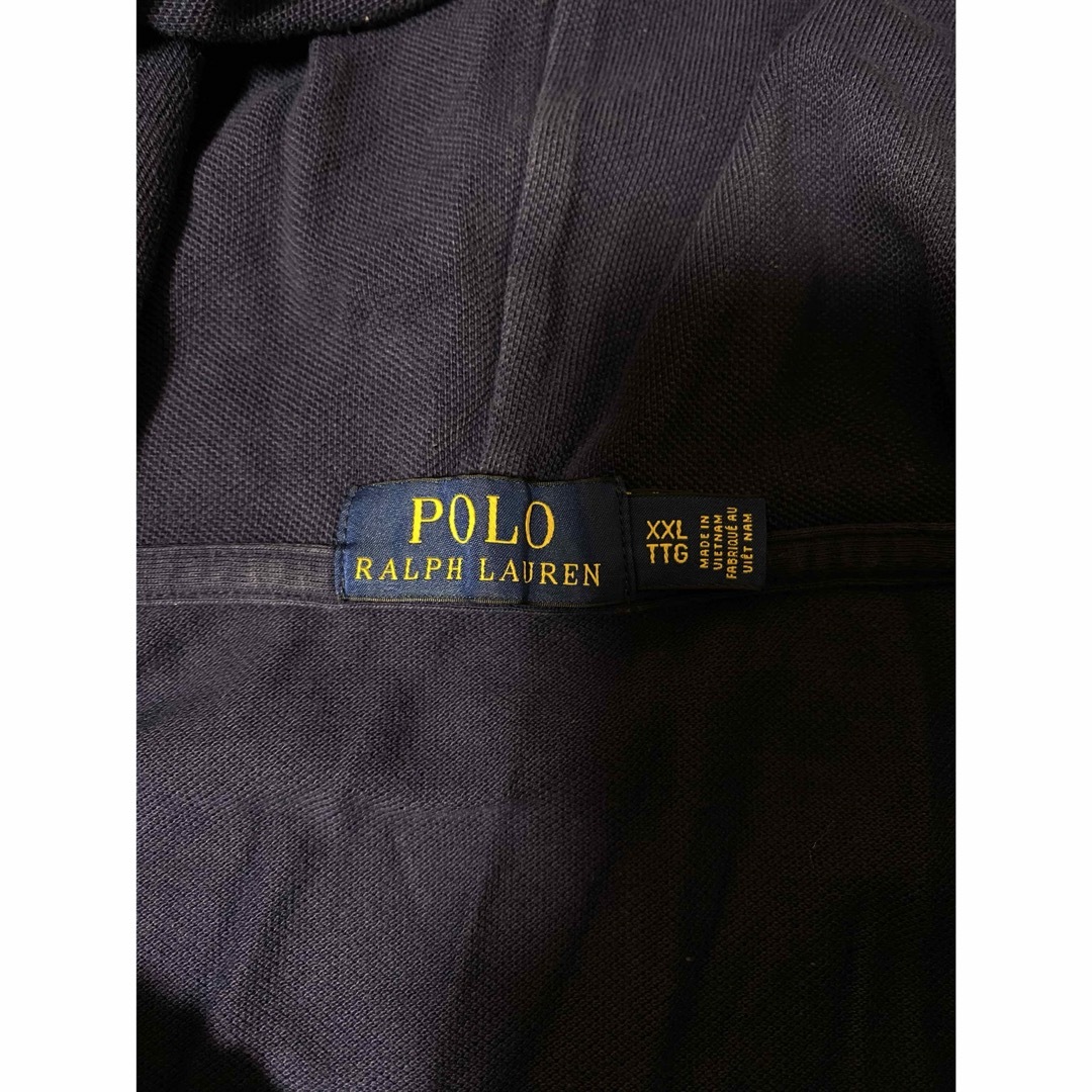 POLO RALPH LAUREN(ポロラルフローレン)のラルフローレン／ポロシャツパーカー／長袖／サイズXXL／ネイビー メンズのトップス(Tシャツ/カットソー(七分/長袖))の商品写真