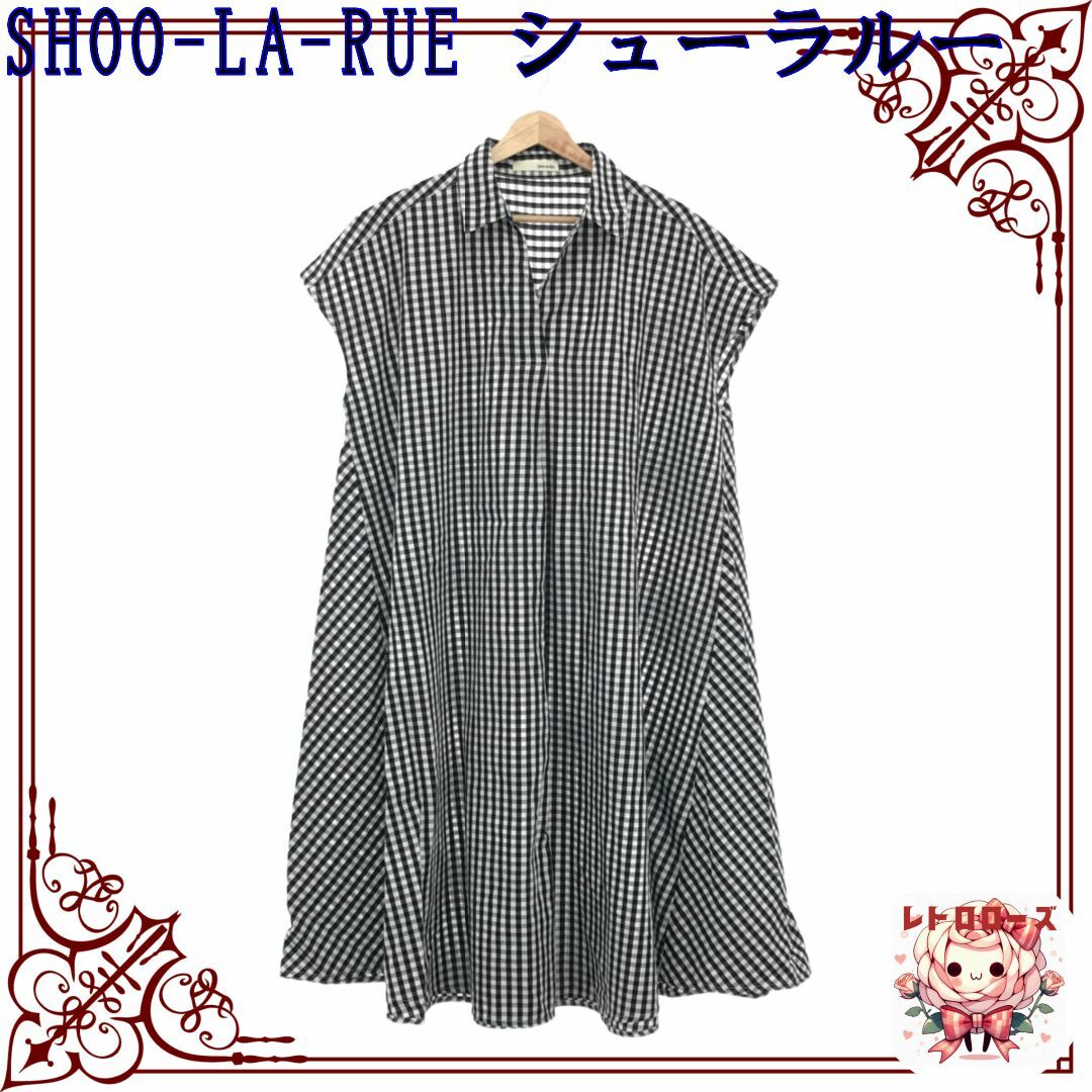 SHOO・LA・RUE(シューラルー)のSHOO-LA-RUE シューラルー ワンピース シャツワンピ Vネック ひざ丈 レディースのワンピース(ひざ丈ワンピース)の商品写真