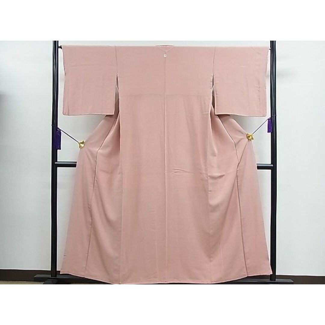 平和屋1■上質な色無地　赤白橡色　逸品　CAAC8233nb レディースの水着/浴衣(着物)の商品写真
