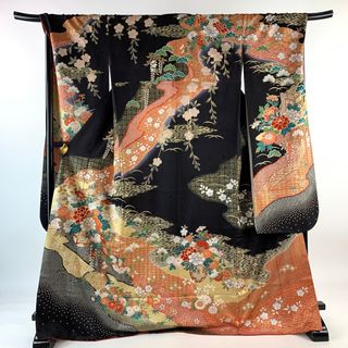 振袖 身丈172cm 裄丈71.5cm 正絹 名品 【中古】(着物)