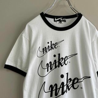 ブラックコムデギャルソン(BLACK COMME des GARCONS)の【リンガーTシャツ】NIKE×COMME des GARONS古着スウッシュ(Tシャツ/カットソー(半袖/袖なし))