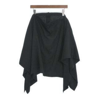 Yohji Yamamoto - YOHJI YAMAMOTO ヨウジヤマモト ひざ丈スカート 2(S位) 黒 【古着】【中古】