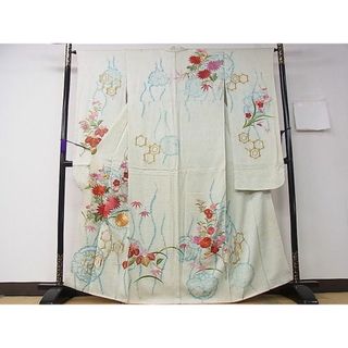 平和屋1■豪華振袖　絞り　総刺繍　駒刺繍　枝花文　金銀糸　逸品　CAAC1938an