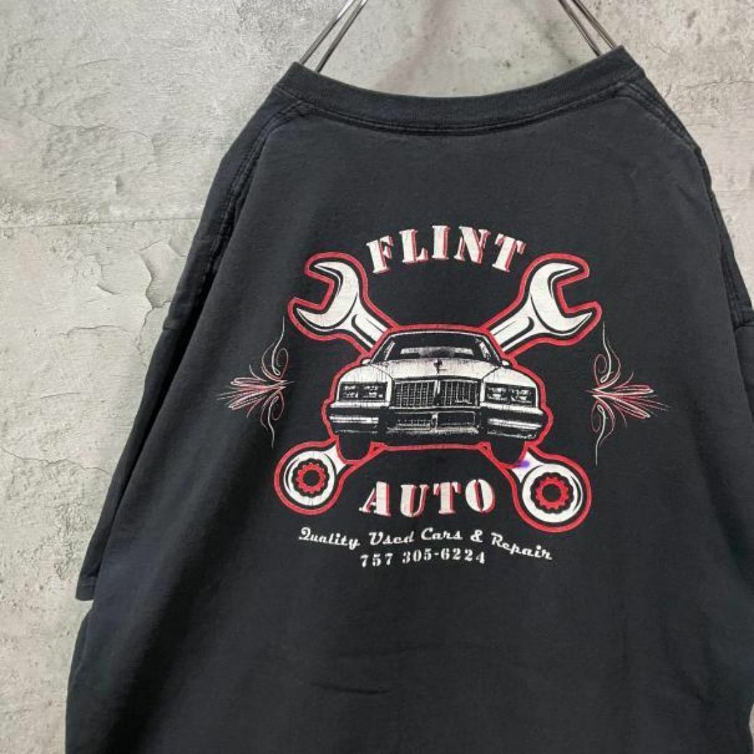 90s FLINT AUTO USA輸入 アメ車 Tシャツ メンズのトップス(Tシャツ/カットソー(半袖/袖なし))の商品写真