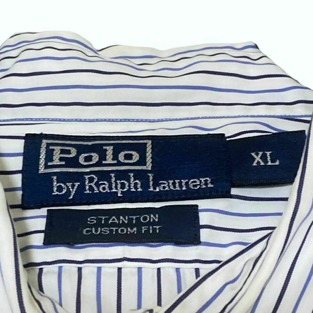 POLO RALPH LAUREN(ポロラルフローレン)のポロラルフローレン ストライプ 長袖シャツ ポニー刺繍 US古着 o89 メンズのトップス(シャツ)の商品写真