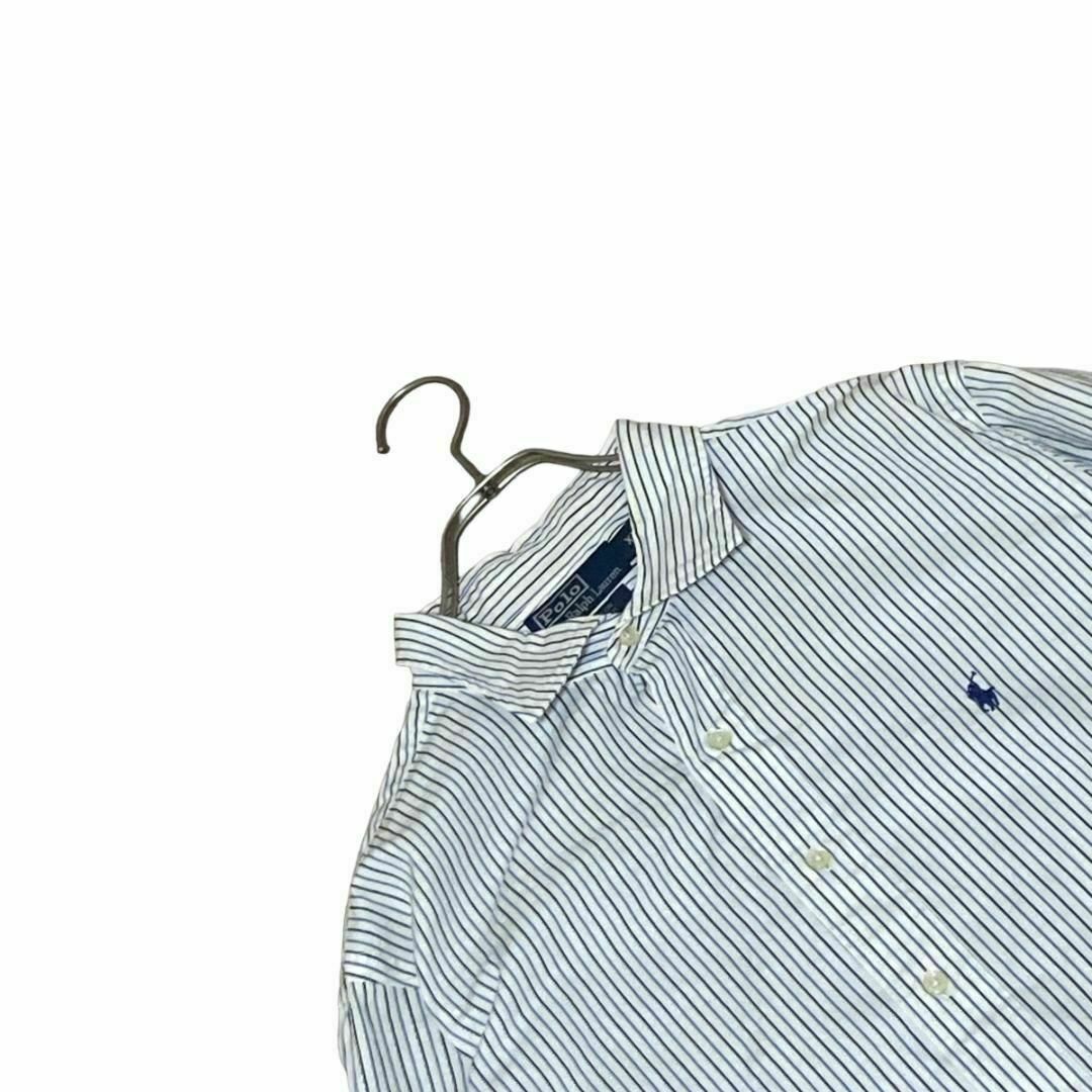 POLO RALPH LAUREN(ポロラルフローレン)のポロラルフローレン ストライプ 長袖シャツ ポニー刺繍 US古着 o89 メンズのトップス(シャツ)の商品写真