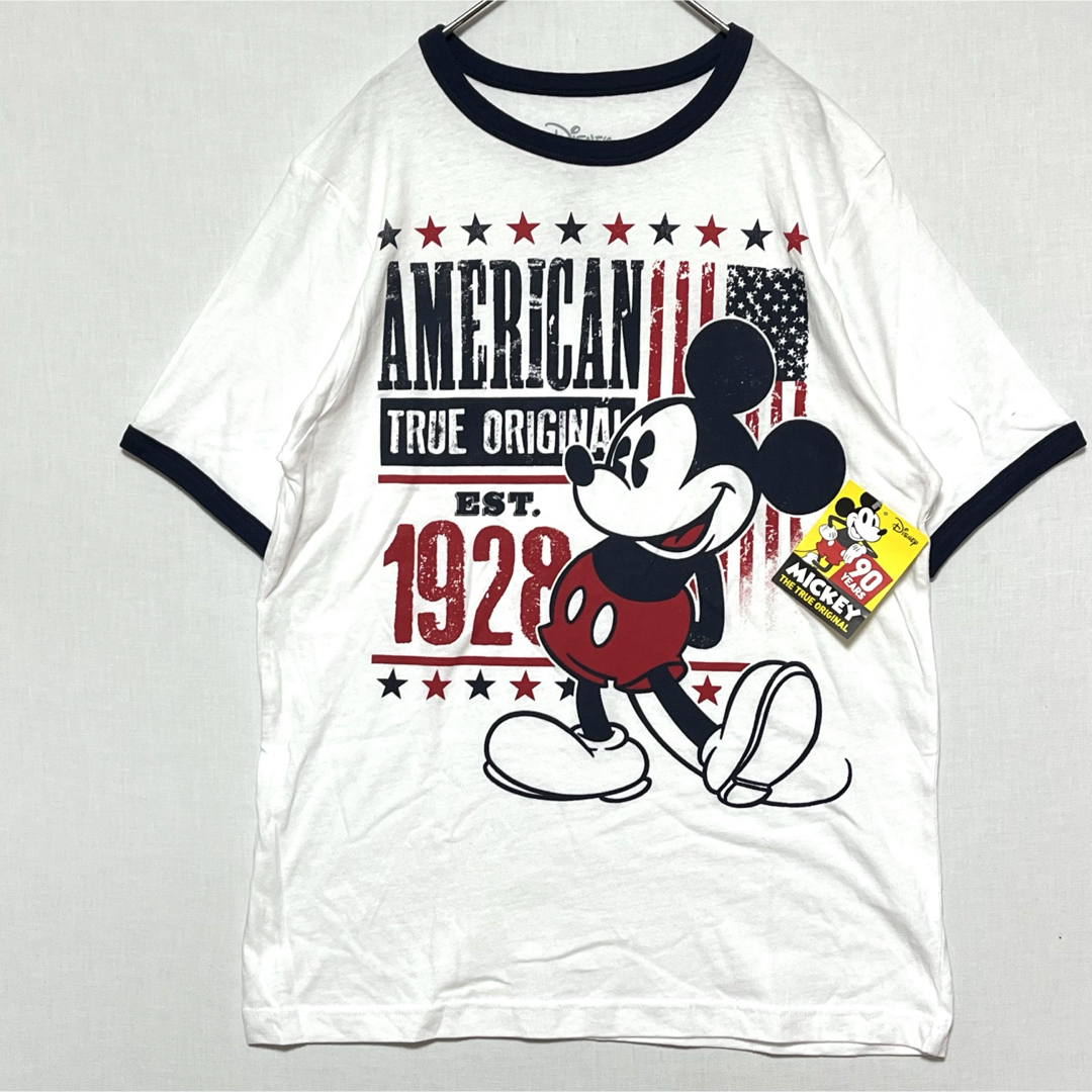 Disney(ディズニー)のDisney ディズニー ミッキーマウス アメリカ国旗 プリント Tシャツ メンズのトップス(Tシャツ/カットソー(半袖/袖なし))の商品写真