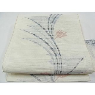 平和屋着物■夏物　八寸名古屋帯　草花文　CAAB4072tx(帯)