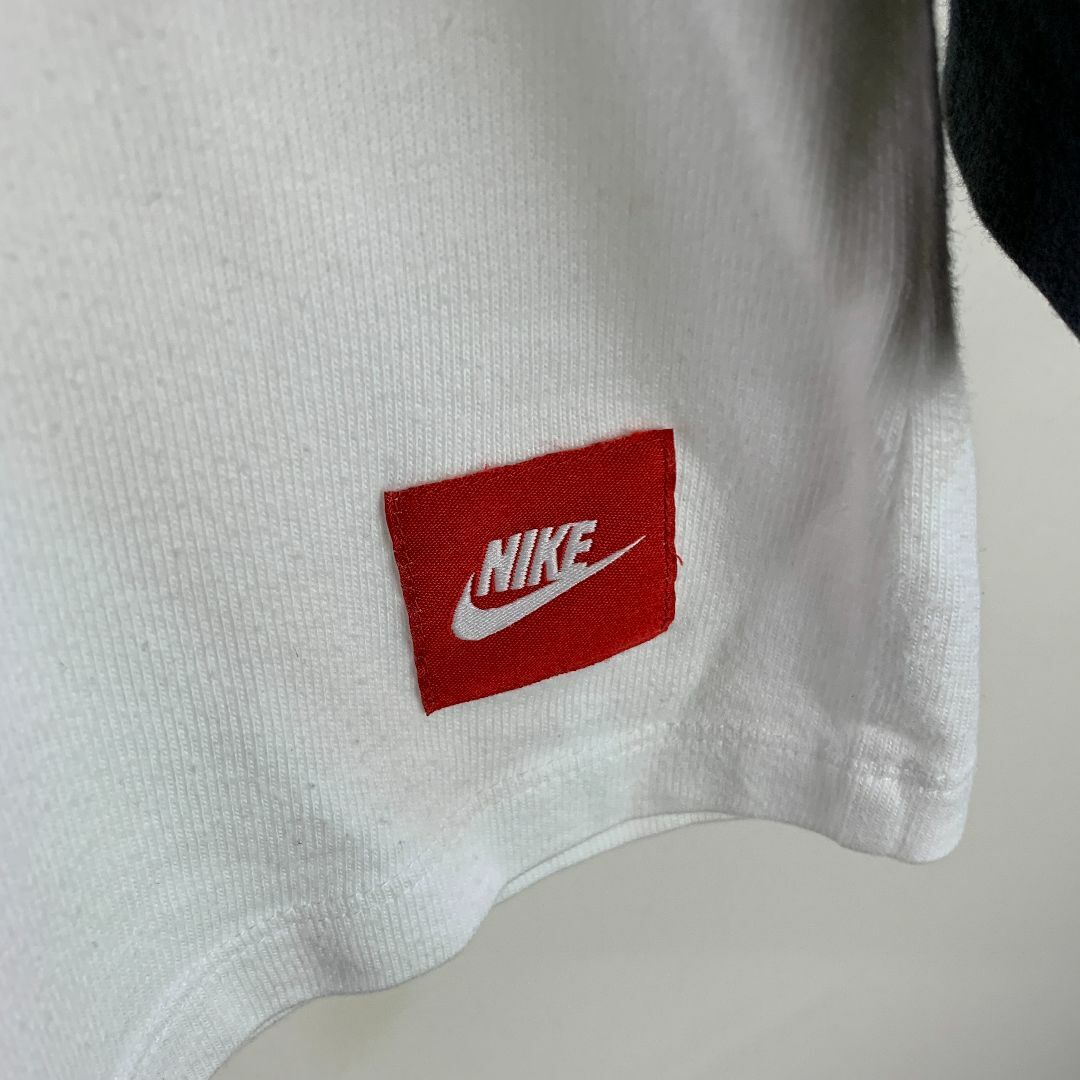 NIKE(ナイキ)のNIKE トレーニングウェア トラックジャケット ラグラン袖 綿 白 紺 赤 メンズのトップス(Tシャツ/カットソー(七分/長袖))の商品写真