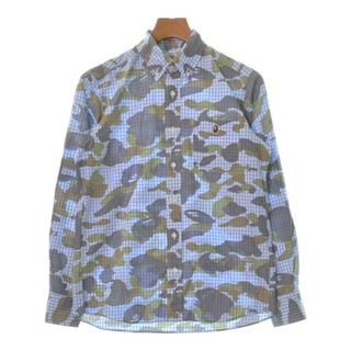 A BATHING APE カジュアルシャツ M 青x緑x黒等(総柄) 【古着】【中古】