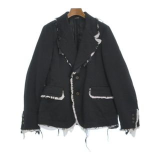 コムデギャルソン(COMME des GARCONS)のCOMME des GARCONS カジュアルジャケット M 黒x白 【古着】【中古】(テーラードジャケット)