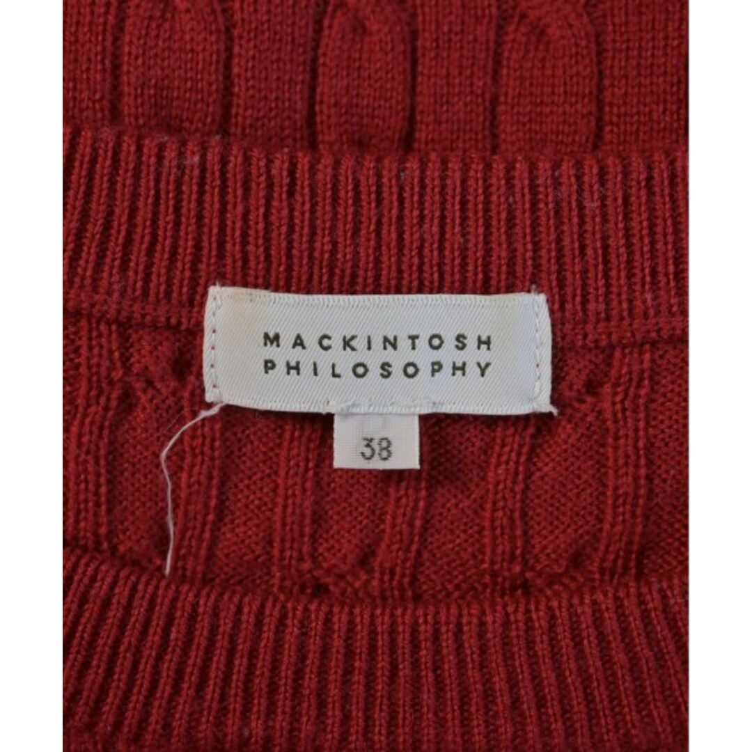 MACKINTOSH PHILOSOPHY(マッキントッシュフィロソフィー)のMACKINTOSH PHILOSOPHY ニット・セーター 38(M位) 赤 【古着】【中古】 レディースのトップス(ニット/セーター)の商品写真