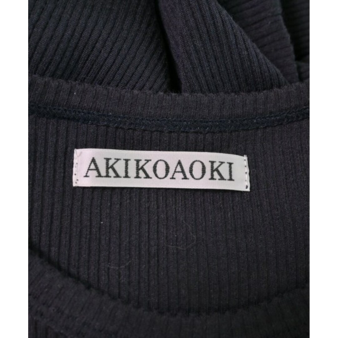 AKIKOAOKI アキコアオキ Tシャツ・カットソー F 紺 【古着】【中古】 レディースのトップス(カットソー(半袖/袖なし))の商品写真