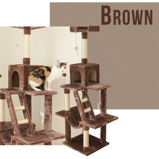 キャットタワー　猫用品　据え置き型　スリムタイプ　全高155cm(猫)
