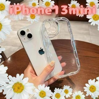 iphone13mini  ケース スマホケース 透明 クリア  可愛い 韓国(iPhoneケース)