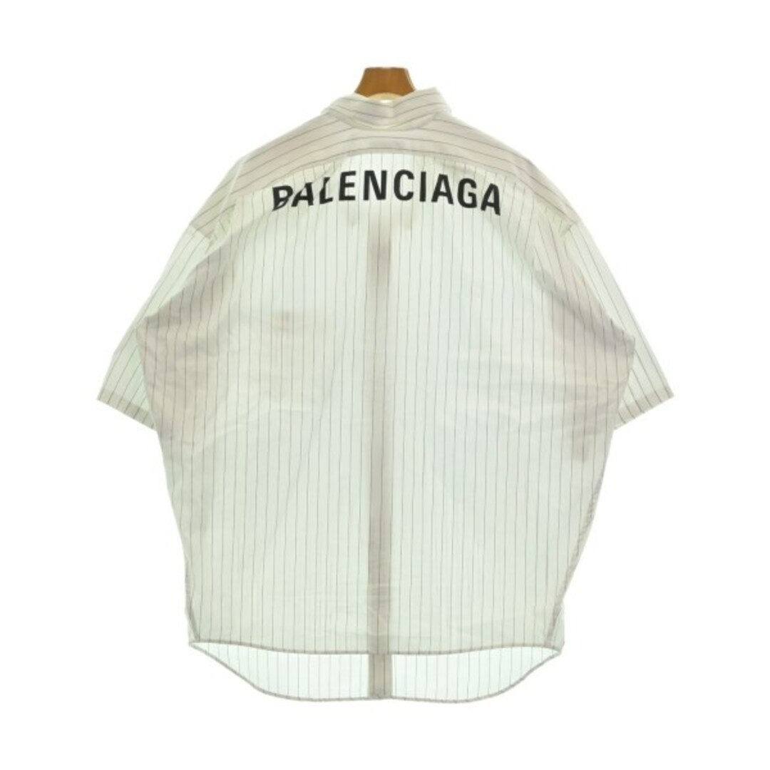 Balenciaga(バレンシアガ)のBALENCIAGA カジュアルシャツ 36(XS位) 白x黒(ストライプ) 【古着】【中古】 メンズのトップス(シャツ)の商品写真