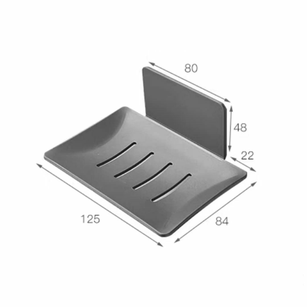 色:グレーManke マグネット ソープトレー 石鹸ホルダー 石鹸置き ソー インテリア/住まい/日用品の日用品/生活雑貨/旅行(タオル/バス用品)の商品写真