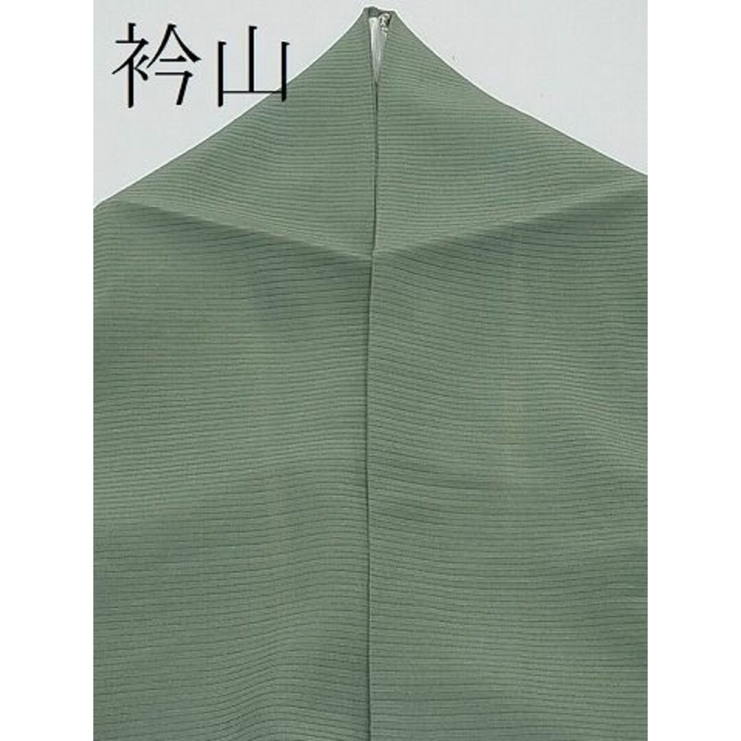 平和屋1■夏物　色無地　絽　青白橡色　逸品　CAAC9397ua レディースの水着/浴衣(着物)の商品写真