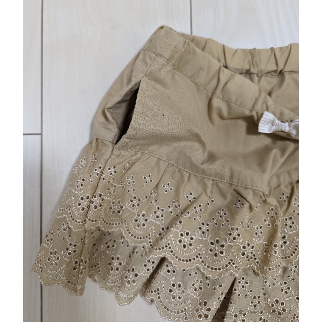 anyFAM(エニィファム)のエニィファム　レースキュロット　100センチ キッズ/ベビー/マタニティのキッズ服女の子用(90cm~)(スカート)の商品写真