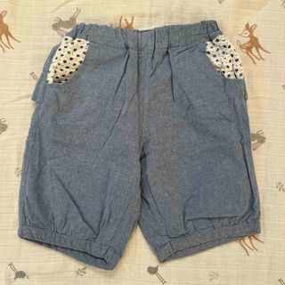 Biquetteビケット　5分丈パンツ　ブルー　110cm