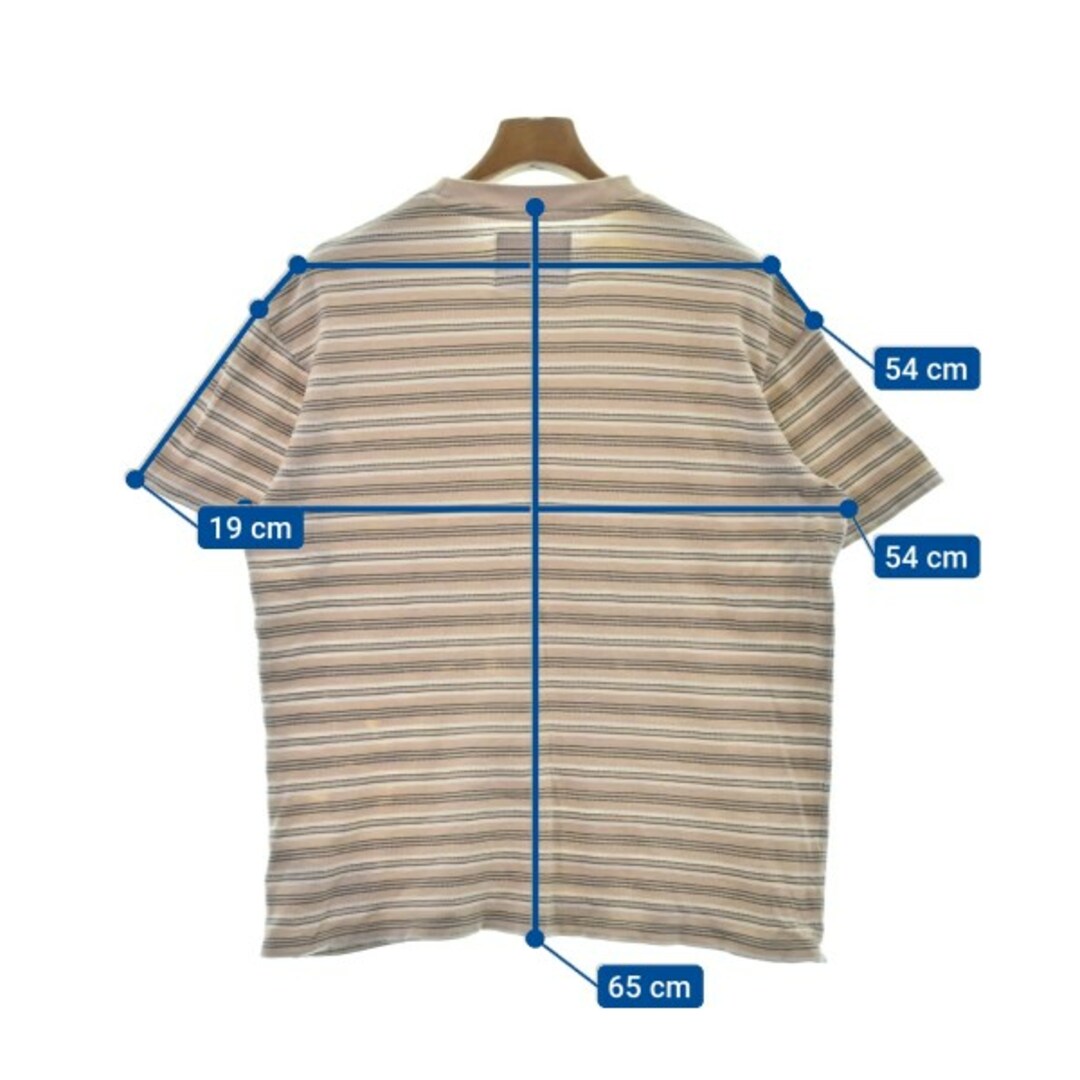 M/SF/T Tシャツ・カットソー M ベージュx白xグレー(ボーダー) 【古着】【中古】 メンズのトップス(Tシャツ/カットソー(半袖/袖なし))の商品写真