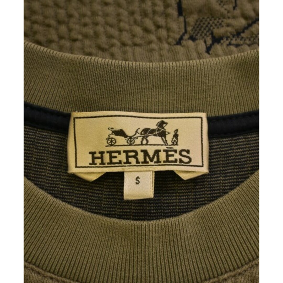 Hermes(エルメス)のHERMES エルメス Tシャツ・カットソー S カーキ系x紺 【古着】【中古】 メンズのトップス(Tシャツ/カットソー(半袖/袖なし))の商品写真