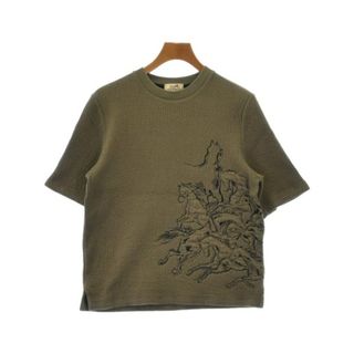 Hermes - HERMES エルメス Tシャツ・カットソー S カーキ系x紺 【古着】【中古】