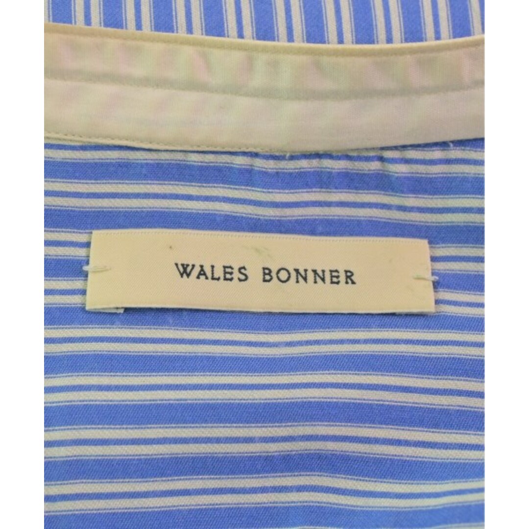 WALES BONNER カジュアルシャツ 48(L位) 青x白(ストライプ) 【古着】【中古】 メンズのトップス(シャツ)の商品写真
