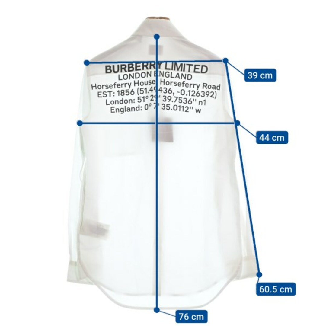 BURBERRY(バーバリー)のBURBERRY バーバリー カジュアルシャツ 34(XXS位) 白 【古着】【中古】 レディースのトップス(シャツ/ブラウス(長袖/七分))の商品写真