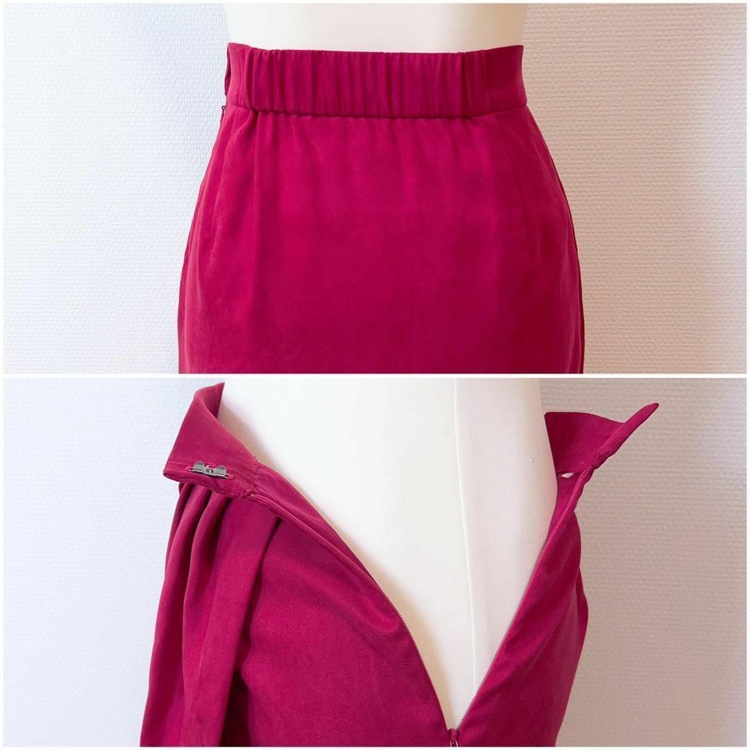 ●20-15/ NOLLEY'S スエード風タイトスカート 36 ピンク レディースのスカート(その他)の商品写真