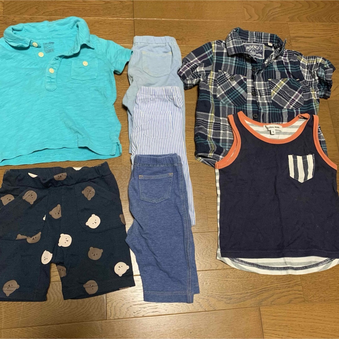 男の子 Tシャツ ハーフパンツ GAP ポロシャツ ユニクロ 西松屋 ８０サイズ キッズ/ベビー/マタニティのベビー服(~85cm)(シャツ/カットソー)の商品写真