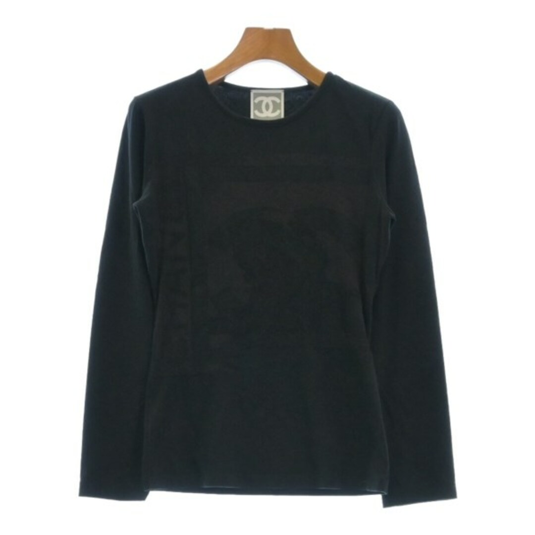 CHANEL(シャネル)のCHANEL シャネル Tシャツ・カットソー 40(M位) 黒 【古着】【中古】 レディースのトップス(カットソー(半袖/袖なし))の商品写真