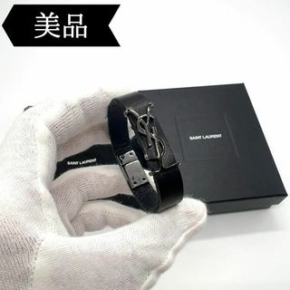 サンローラン(Saint Laurent)の◇サンローランパリ◇レザー×メタル/オピウム/ブレスレット/ブランド(ブレスレット/バングル)