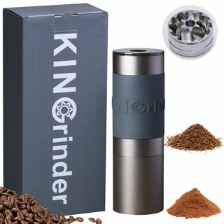 KINGrinder K1 手挽きコーヒーミル 160段階内部式粒度調整 均一性(容器)