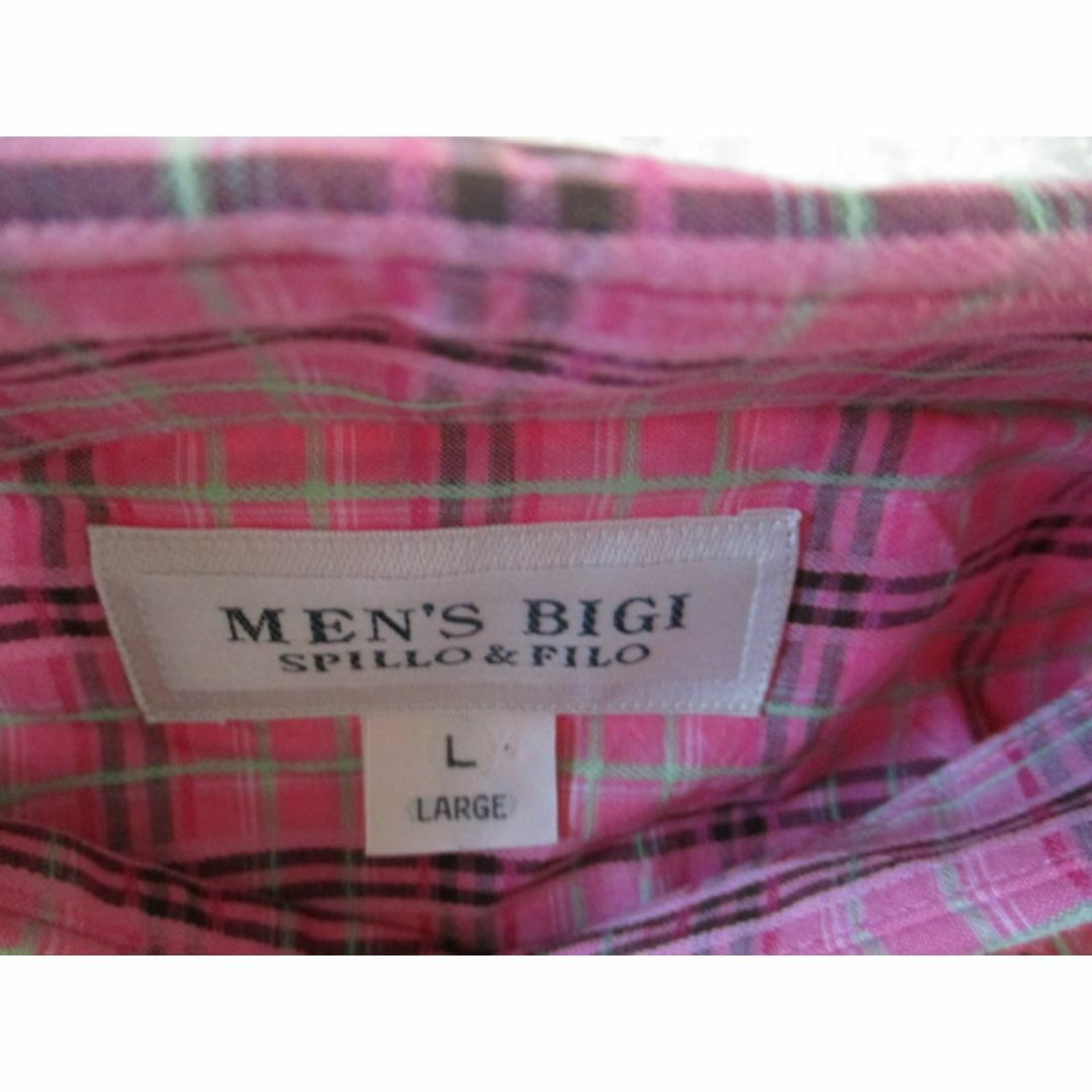 MEN'S BIGI(メンズビギ)の新品☆MENS BIGI　SPILLO＆FILO　メンズビギ　麻混　半袖シャツL メンズのトップス(シャツ)の商品写真